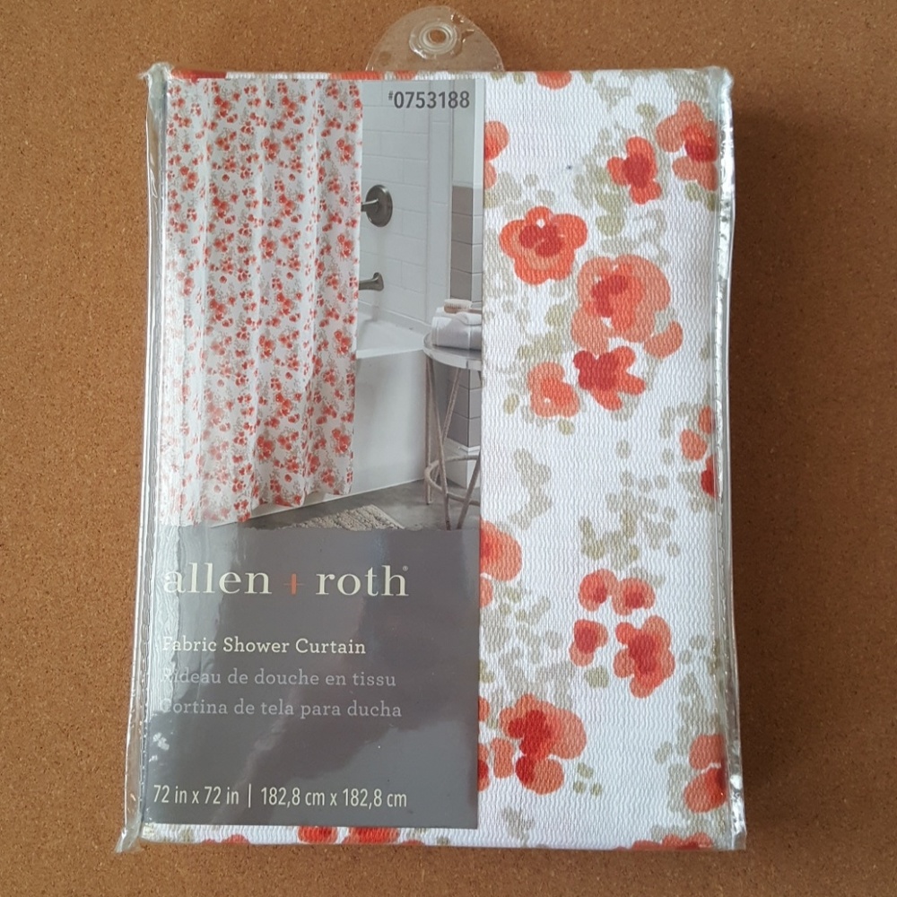 Allen + Roth Floral Fabric Shower Curtain #0753188